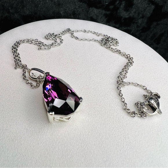 Sterling Silver Swarovski Crystal Necklace - Picture 1 of 6